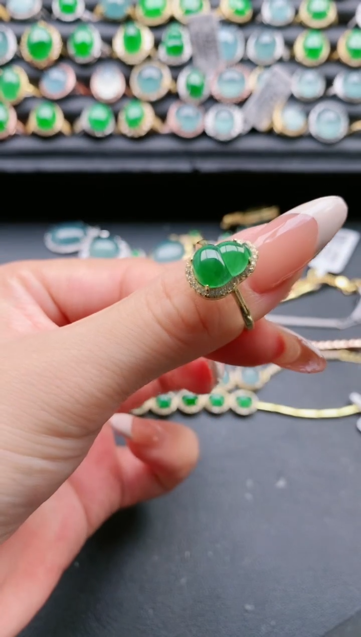 【闪购商品】翡翠戒指银S925镶嵌1111111