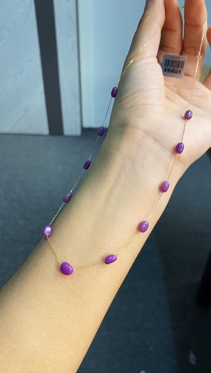 苏纪石（舒俱来）18K金镶嵌项链舒**心1