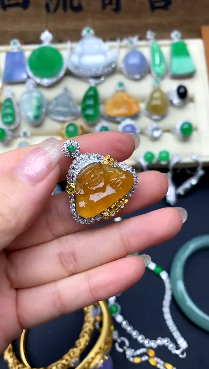 【闪购商品】翡翠颈饰18K金镶嵌433-中国好珍宝