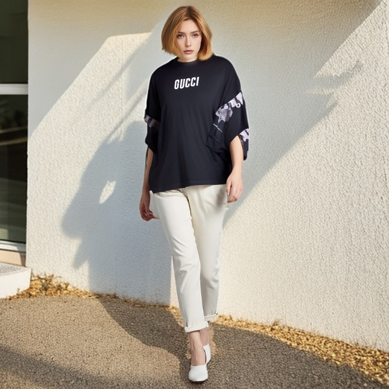 95新 GUCCI/古驰 Gucci古驰/奢小二印花Logo卫衣L码公价8900/95新