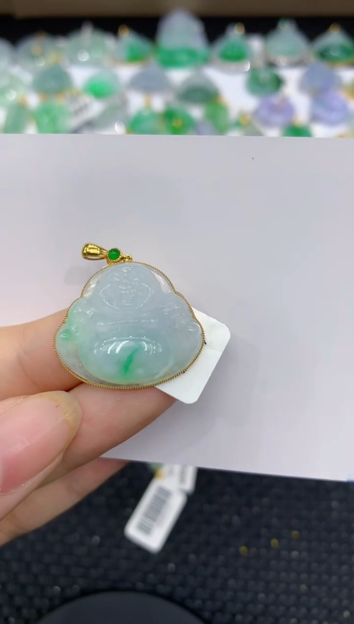 【闪购商品】翡翠颈饰18K金镶嵌11111111111
