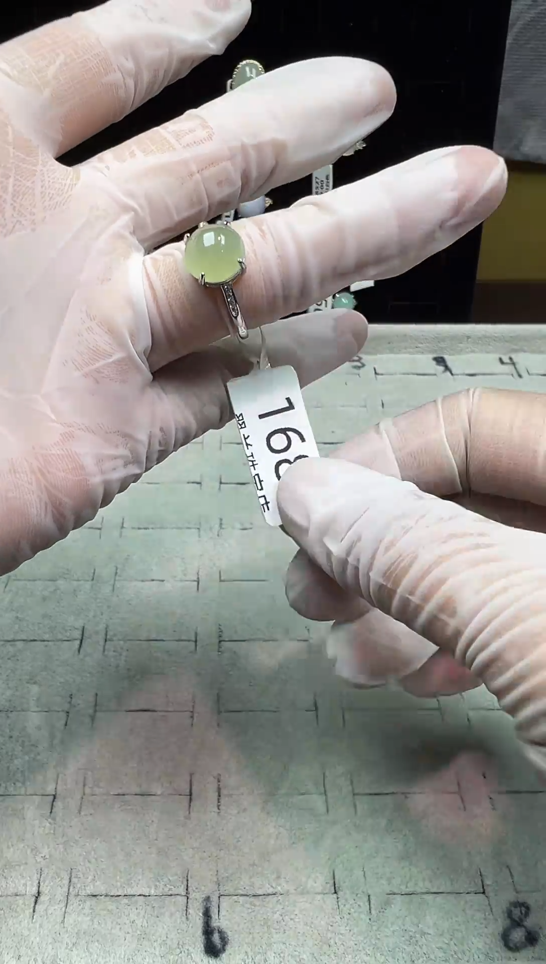 银S925镶嵌戒指翡翠戒指