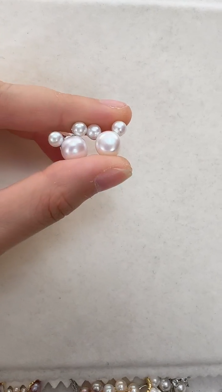 【闪购商品】淡水珍珠耳饰合金米奇