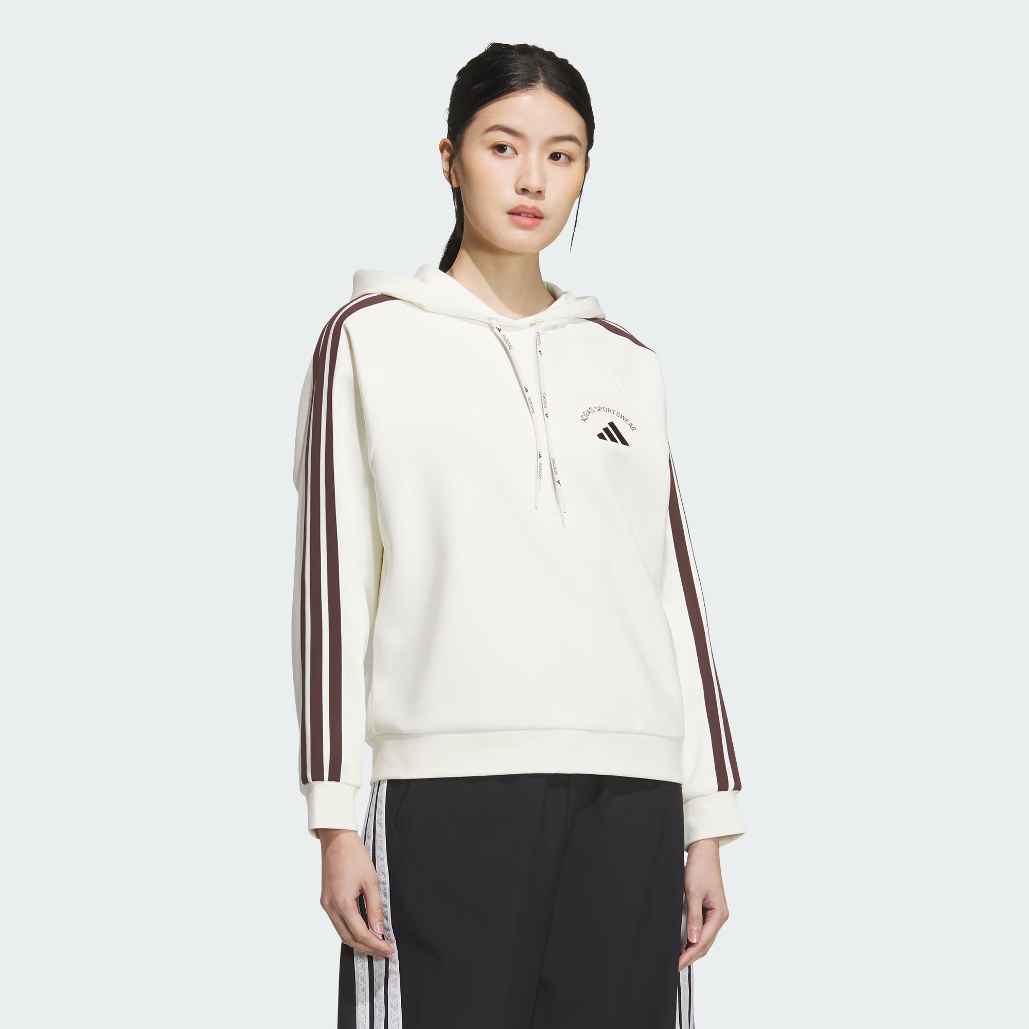 adidas/阿迪达斯女款加绒运动休闲连帽套头衫KC0034