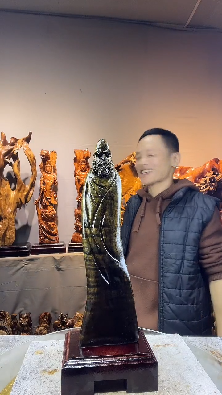 金丝楠八**财小叶桢楠随行摆件60