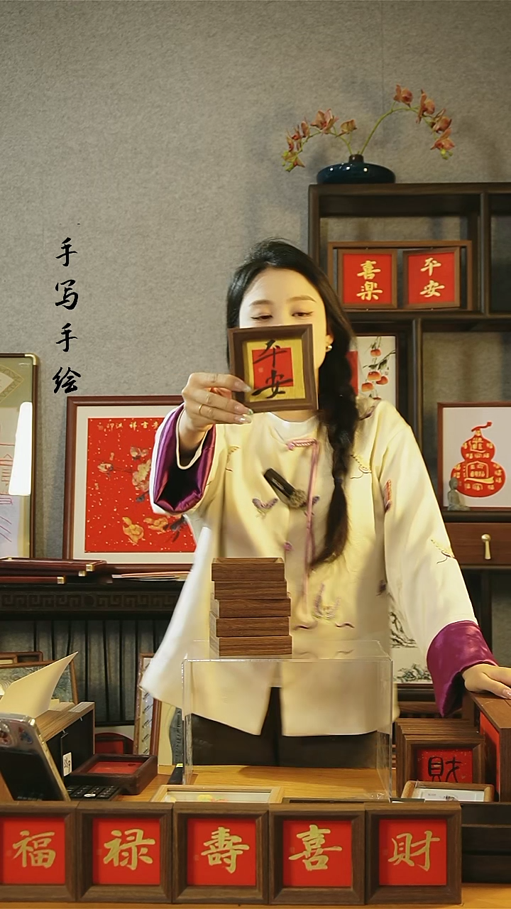 【闪购商品】书法摆台【平安】11*11