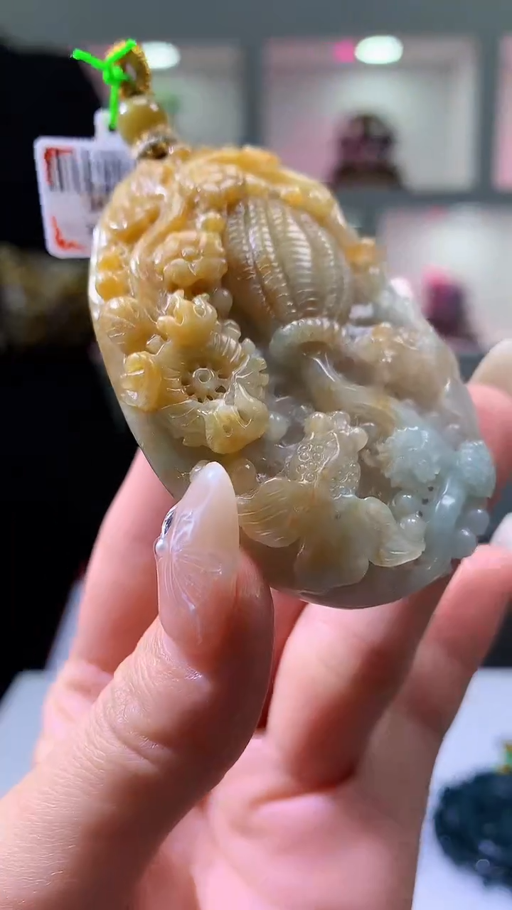 【闪购商品】定制翡翠未镶嵌8023jj-毛货挂件14