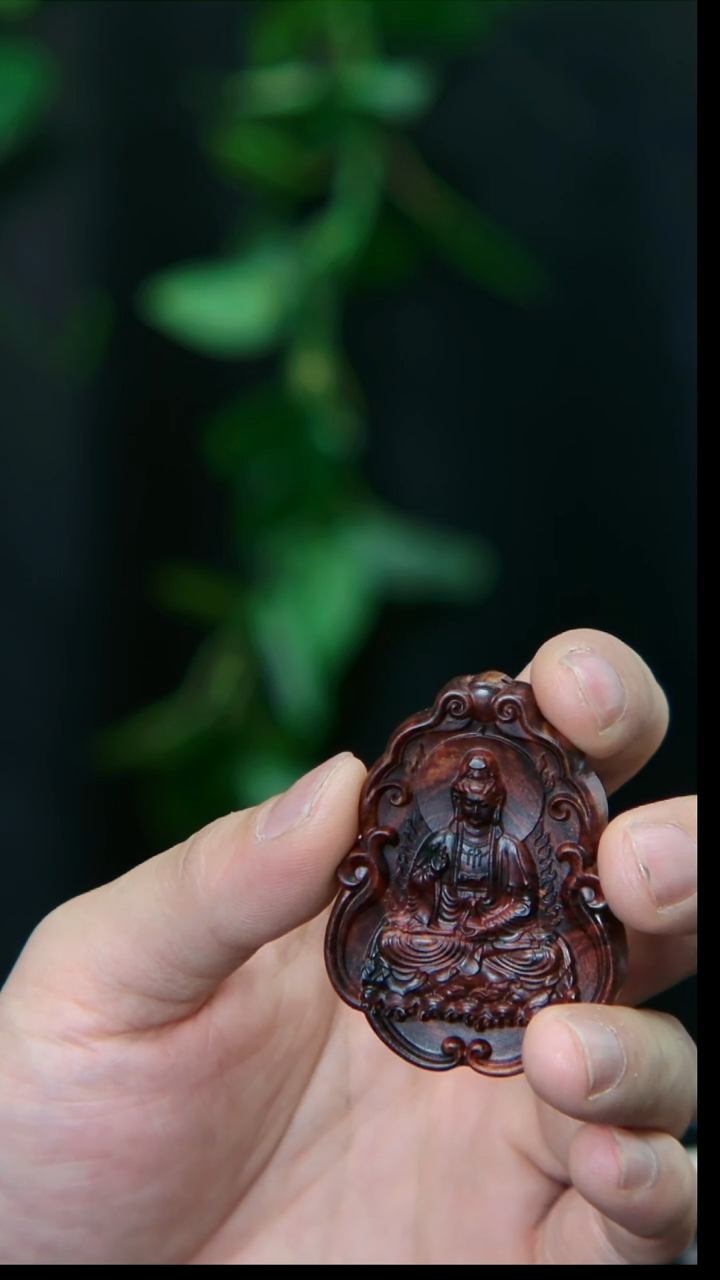【闪购商品】黄花梨/降香黄檀手串/手链观音牌1