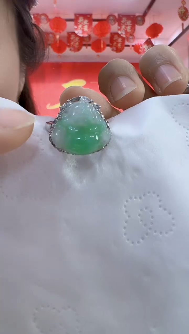 【闪购商品】翡翠未镶嵌戒指佛公戒指