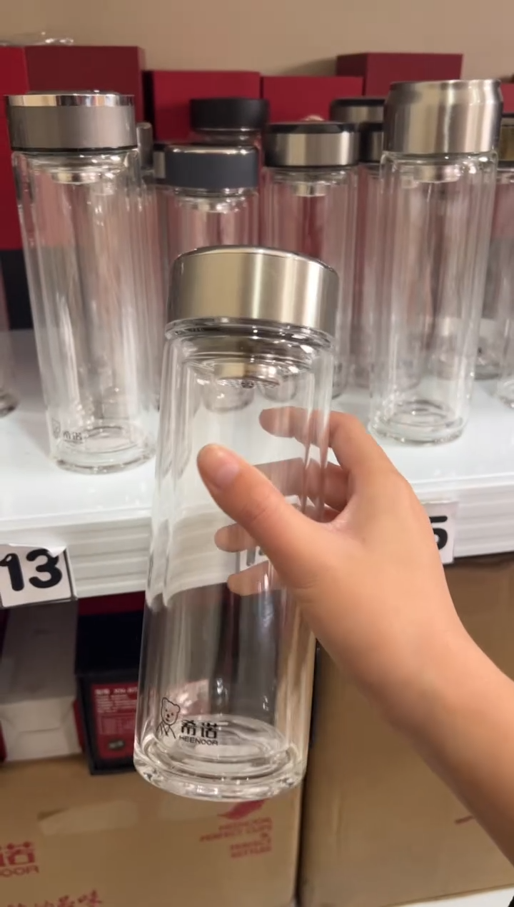 【闪购商品】双层高档365ml高硼硅茶杯