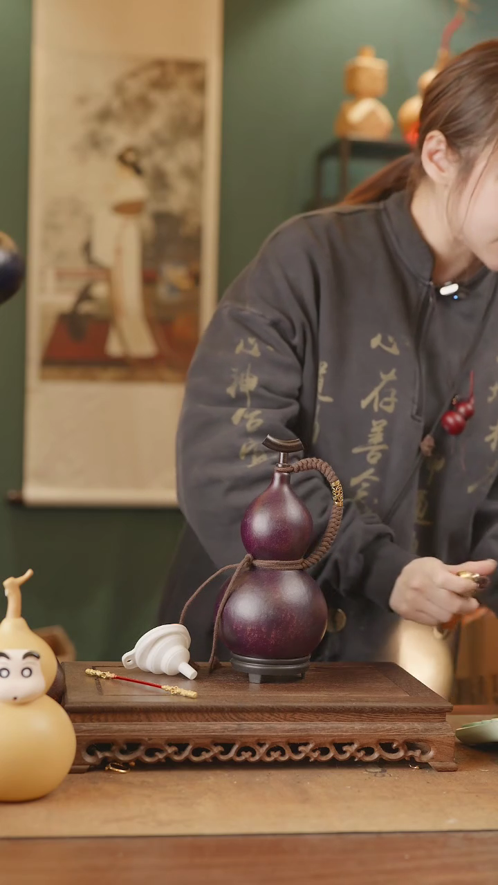 【闪购商品】328号精品天然大漆工艺防渗内胆酒葫芦~