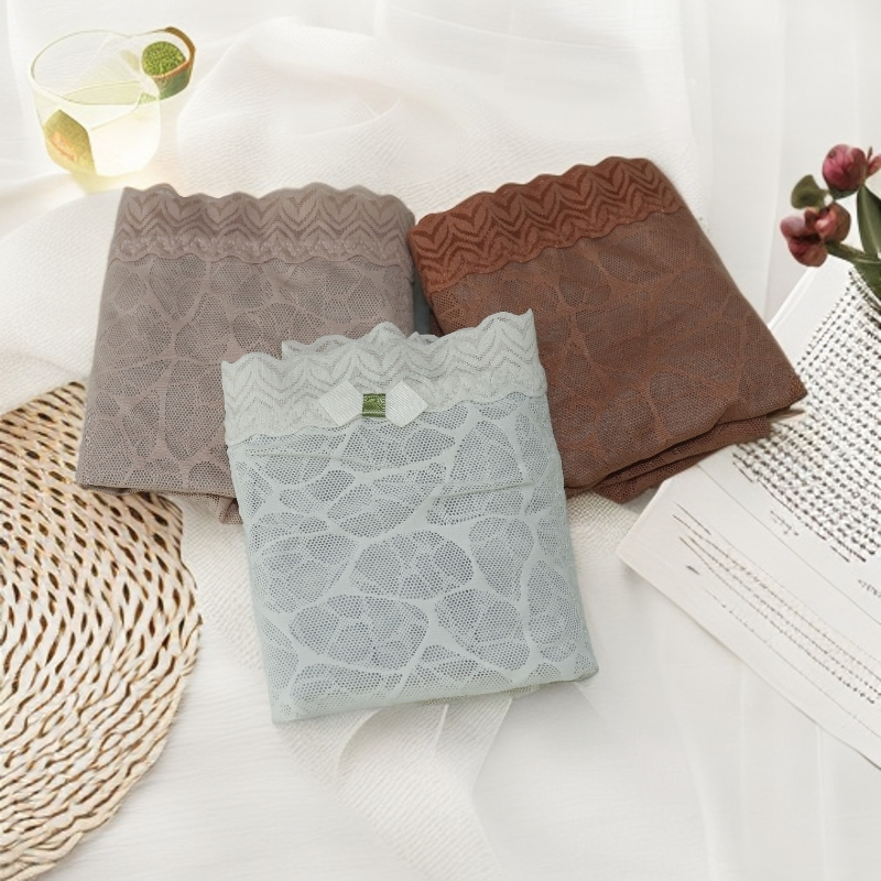 【双12年终促睦言张】501-600棉莫代尔蕾丝冰丝牛奶丝舒适女士内裤