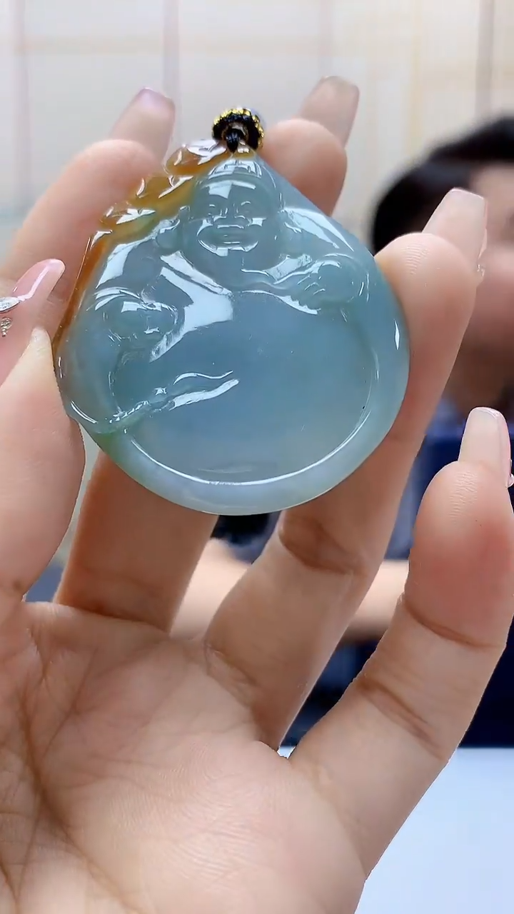 未镶嵌定制翡翠5060ty-毛货挂件48