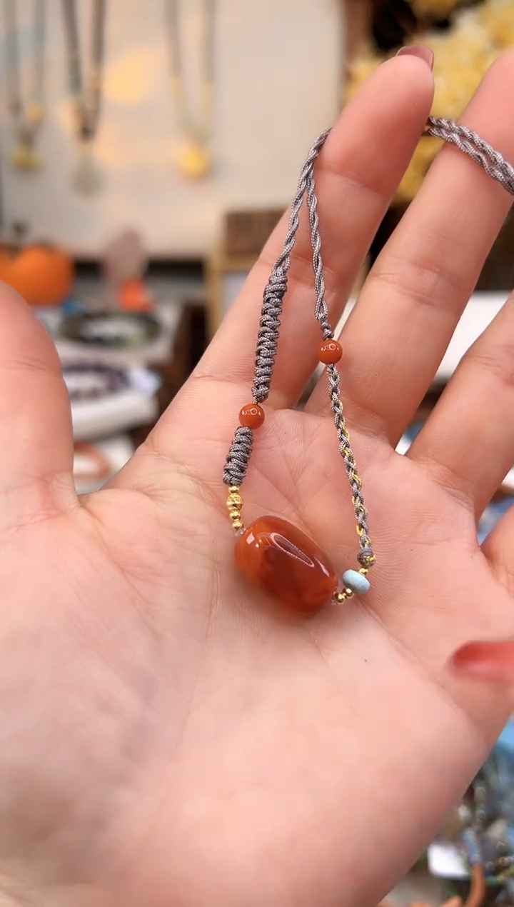 【闪购商品】南红玛瑙吊坠18K金镶嵌@@D921C014270