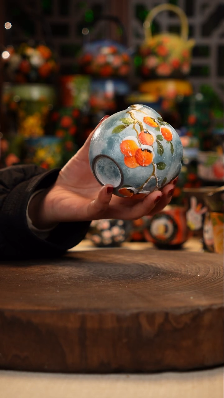 紫砂 油画手绘釉下彩