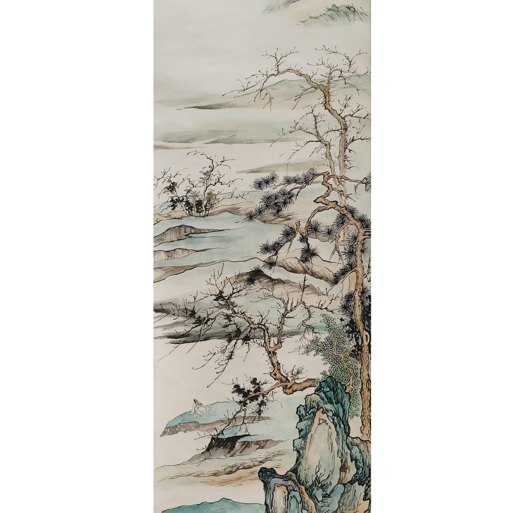 【辽拍】V250709-2-300《山水》（3.5平尺)  纸本镜片 ws1230