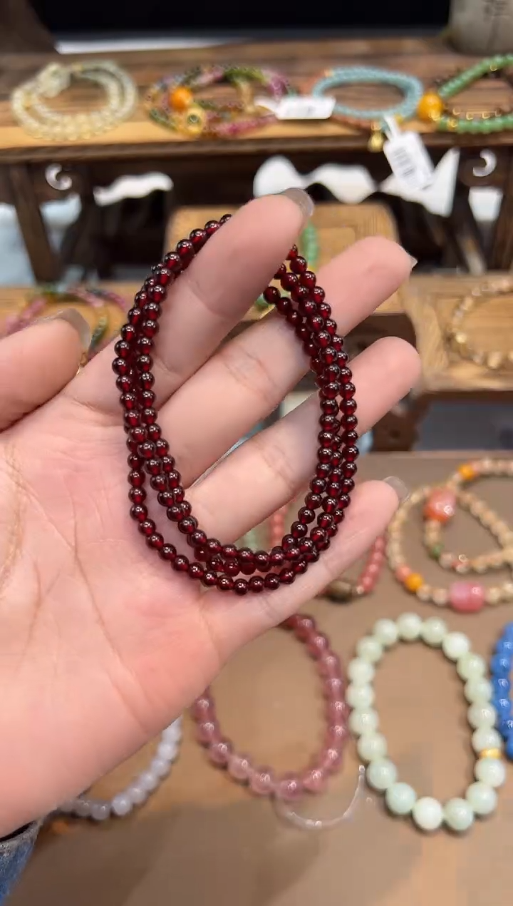 【闪购商品】石榴石手链未镶嵌手饰@@