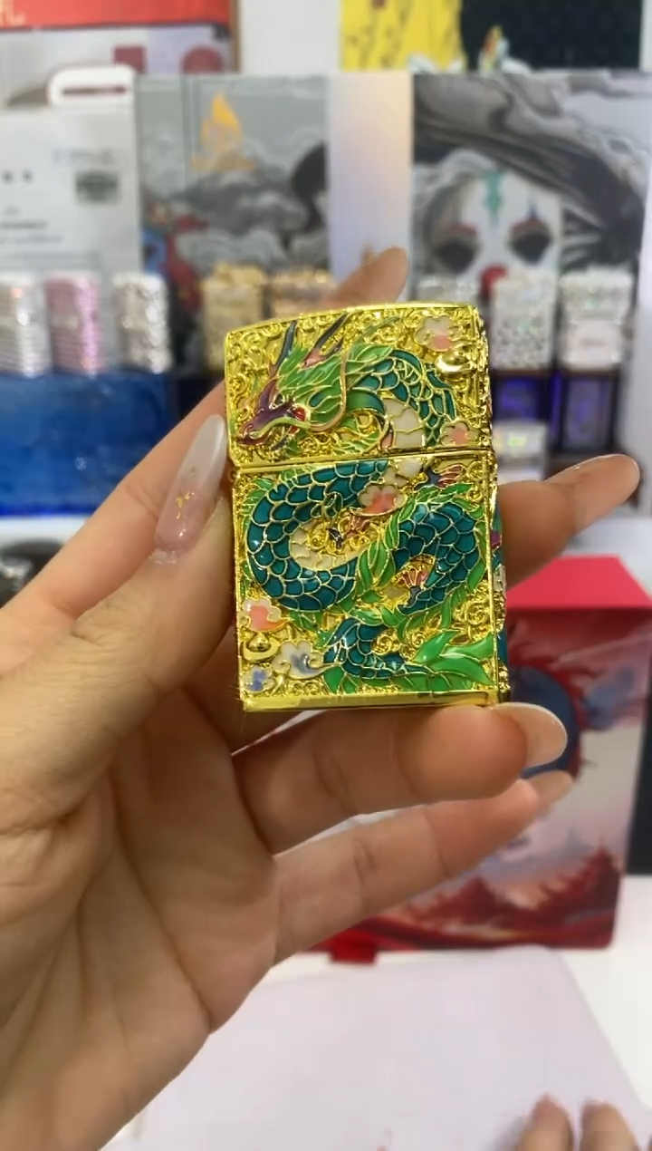 铜ZIPPO五彩神龙
