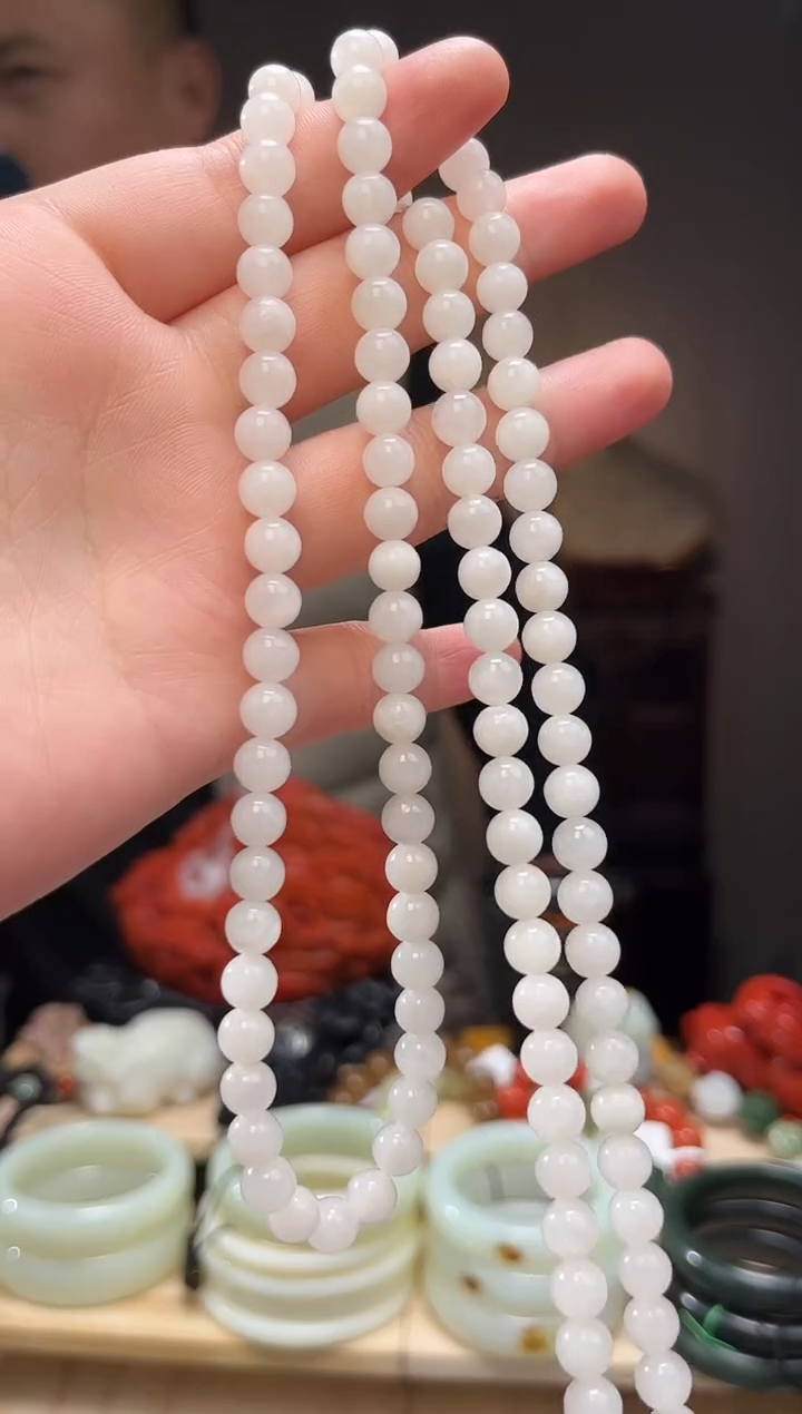 颈饰未镶嵌和田玉长链7