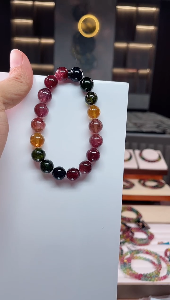 未镶嵌老矿碧玺单圈手串10mm+碧玺（多样性发一条）Q