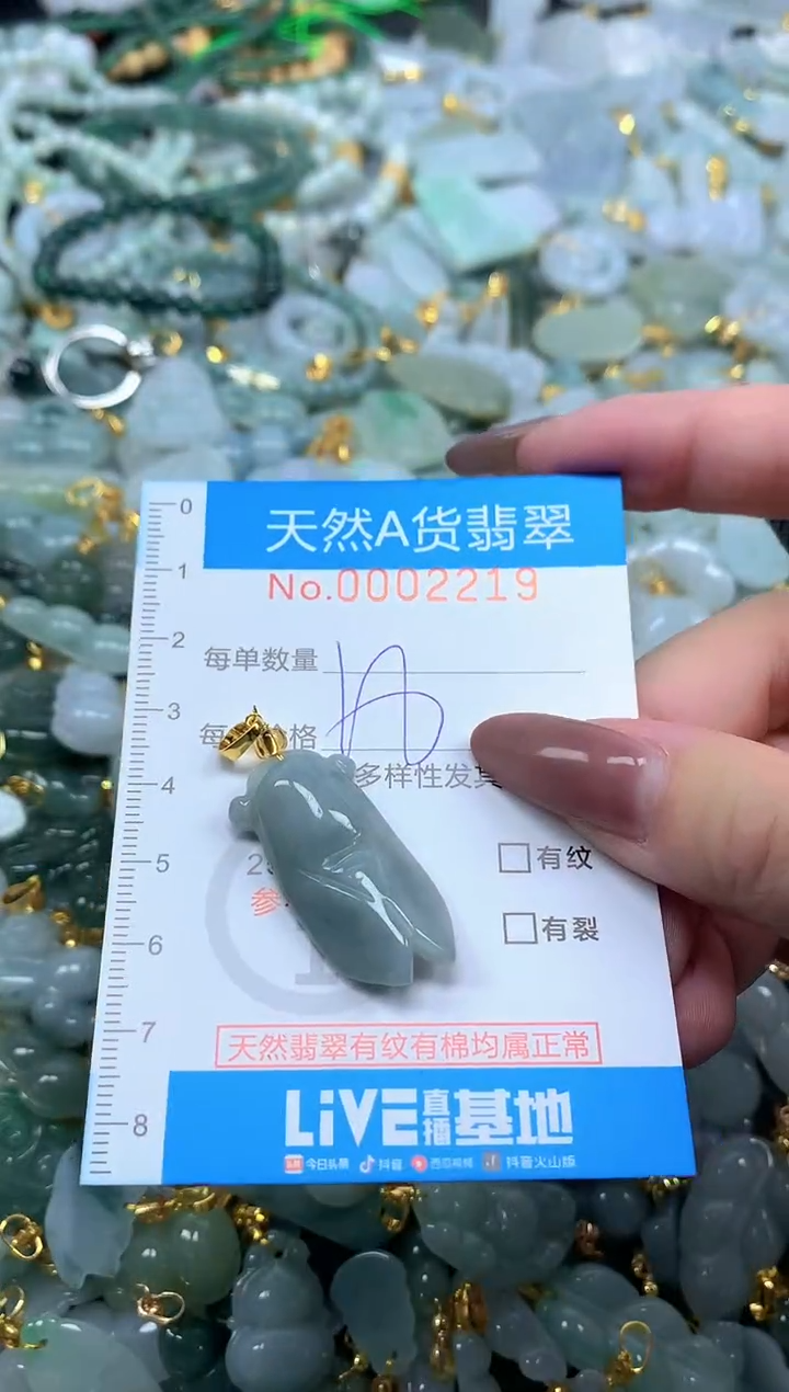 颈饰未镶嵌翡翠净货挂件-2219