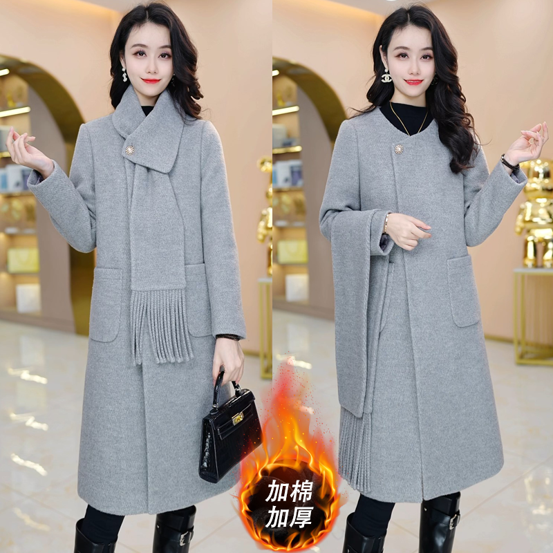 【外套】优雅新款气质时尚大气减龄收腰显瘦外套大衣M-4XL-28510