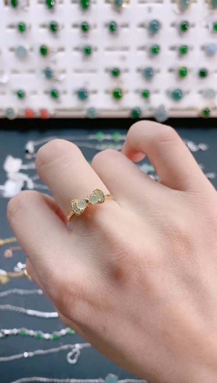 【闪购商品】翡翠戒指银S925镶嵌天然翡翠