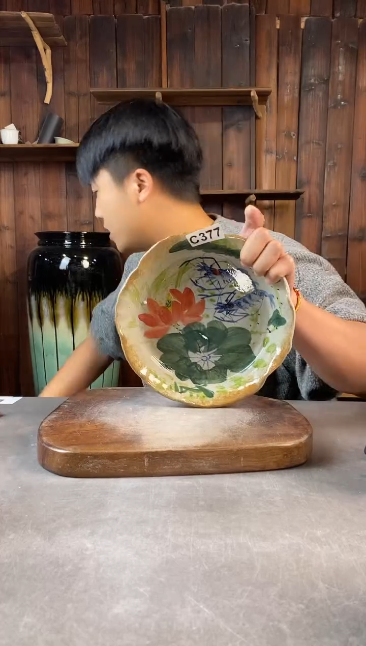 碗377，手工手绘，超值陶瓷
