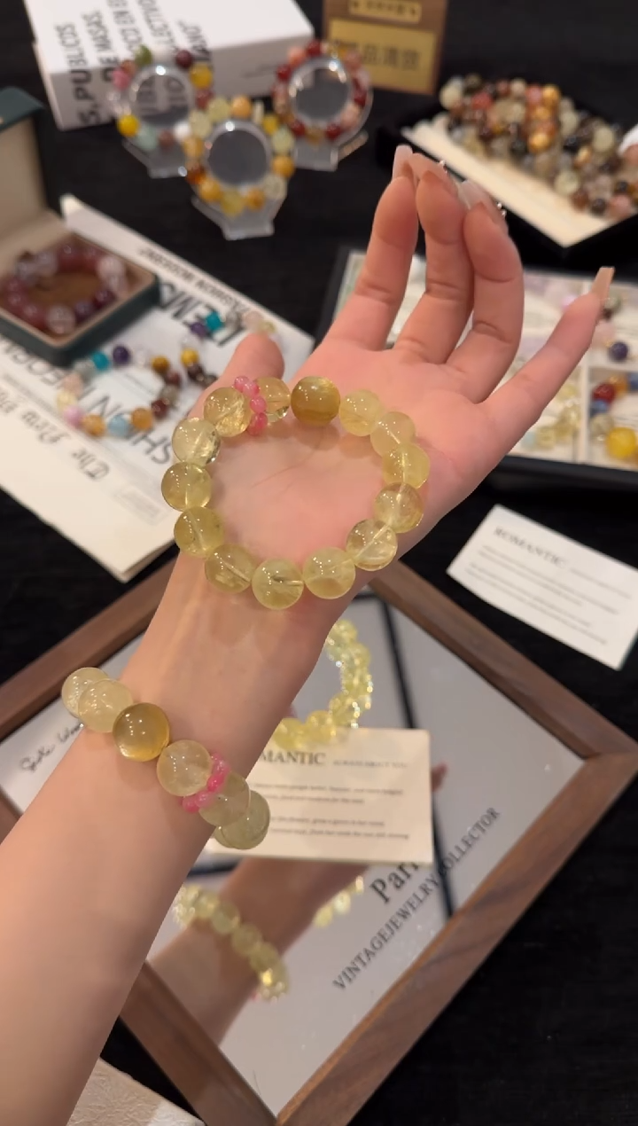 未镶嵌手链水晶黄阿赛x2709