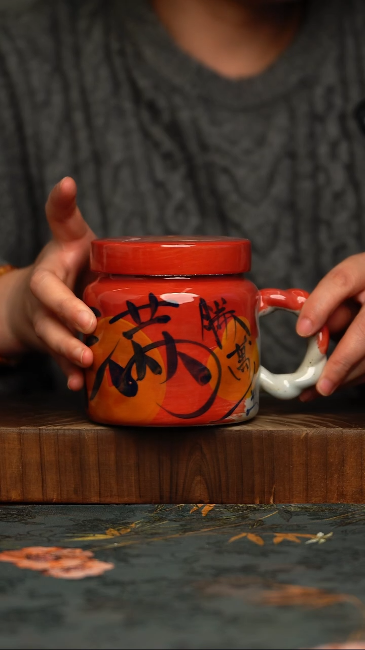 瓷片釉下彩手工手绘同款陶器