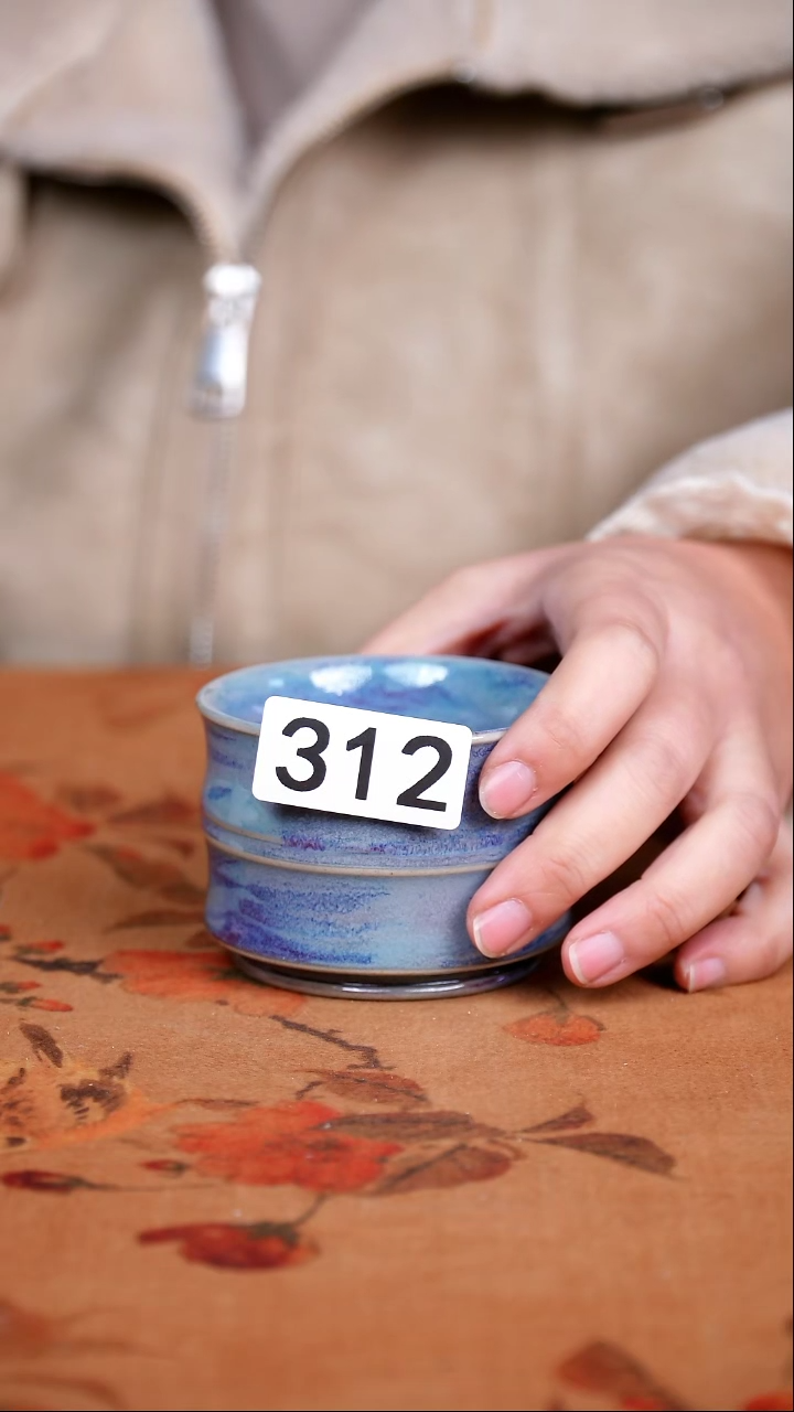 全品钧瓷茶器摆件