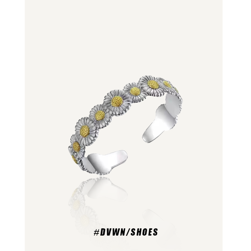 925银合成锆石手镯 【雏菊系列】GD【权志龙同款】925银雏菊手镯