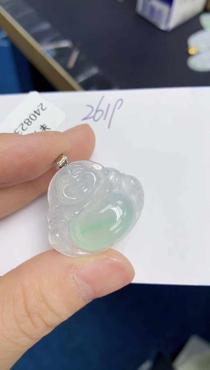 翡翠18K金镶嵌颈饰天然缅甸A货翡翠百元以上9元证书费自理