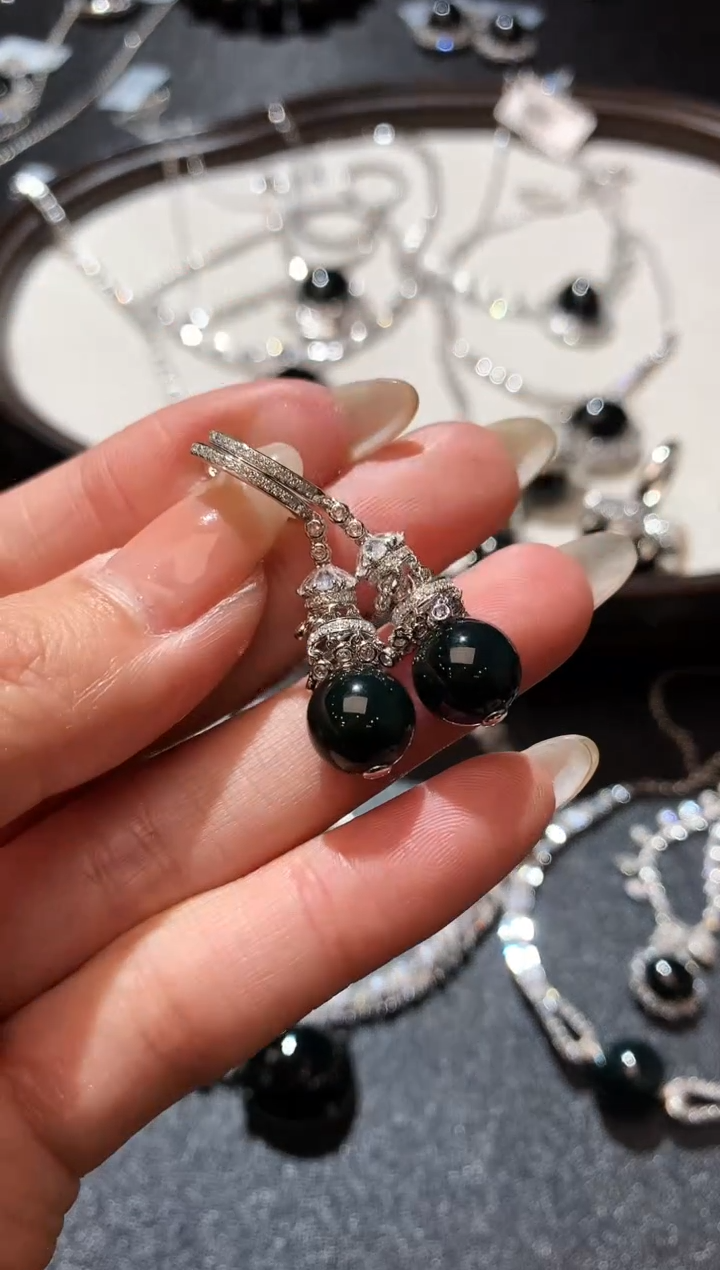 【闪购商品】翡翠耳饰18K金镶嵌108-耳饰