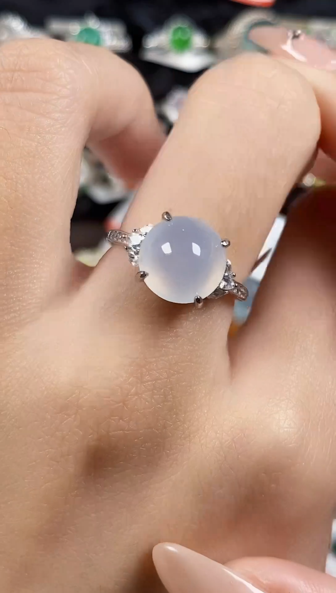 未镶嵌戒指翡翠 天然A货翡翠99