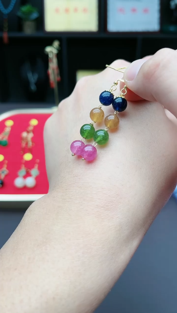 【闪购商品】玛瑙/玉髓耳钉银S925镶嵌404000