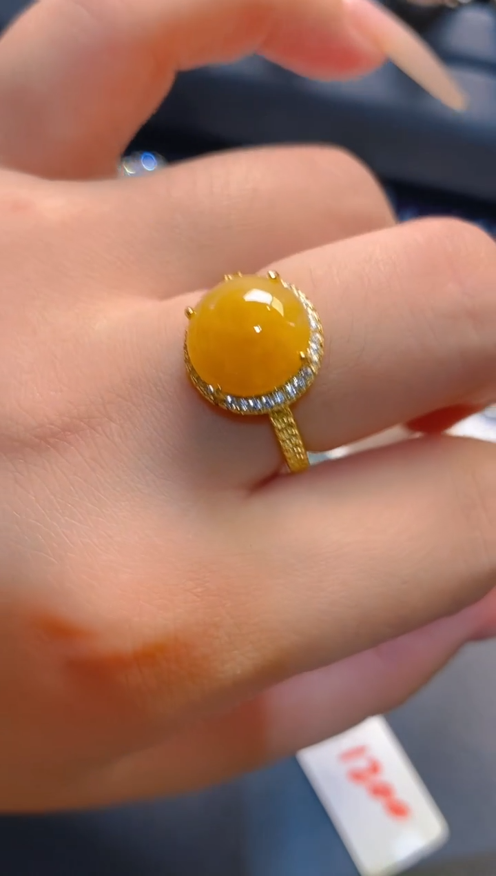 翡翠银S925镶嵌耳饰天然