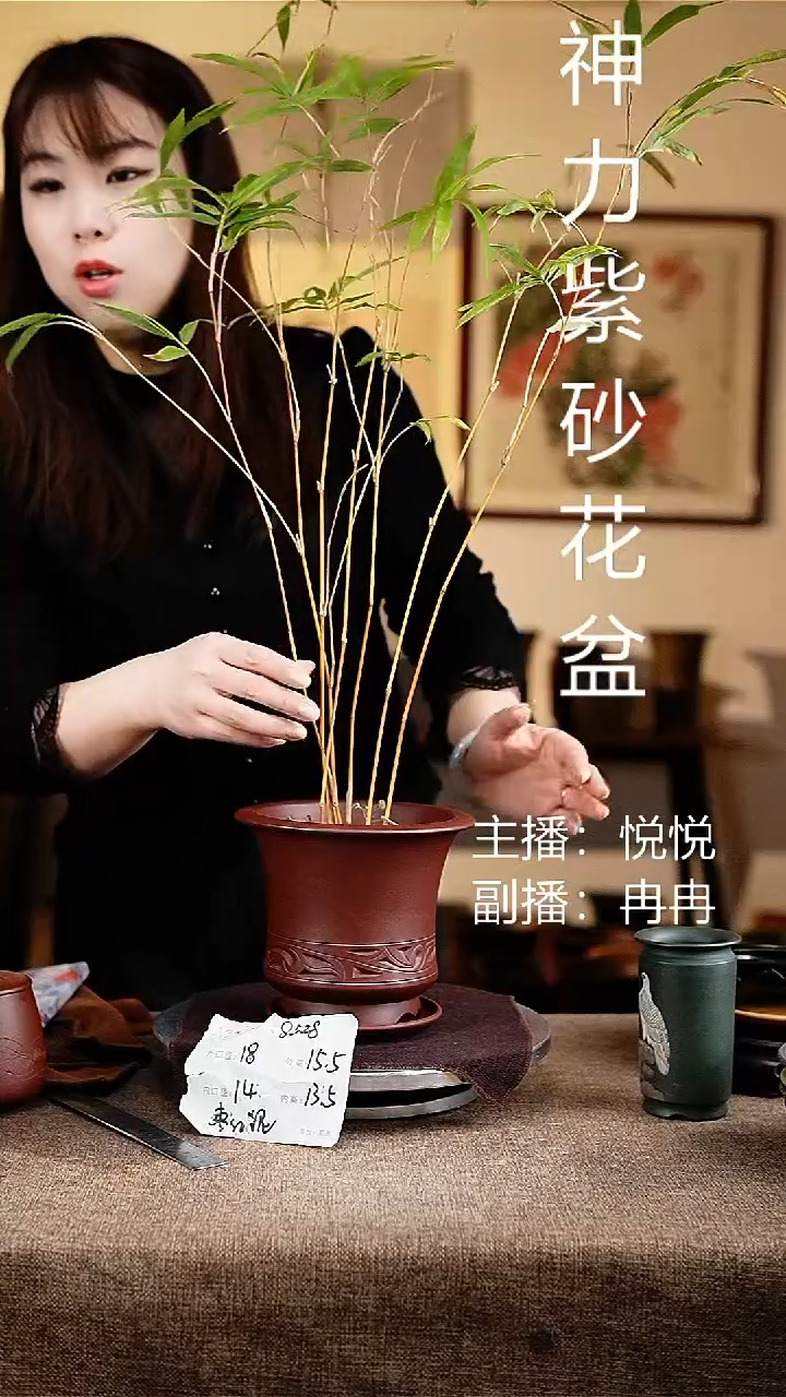 紫砂花盆花卉工艺8528+z