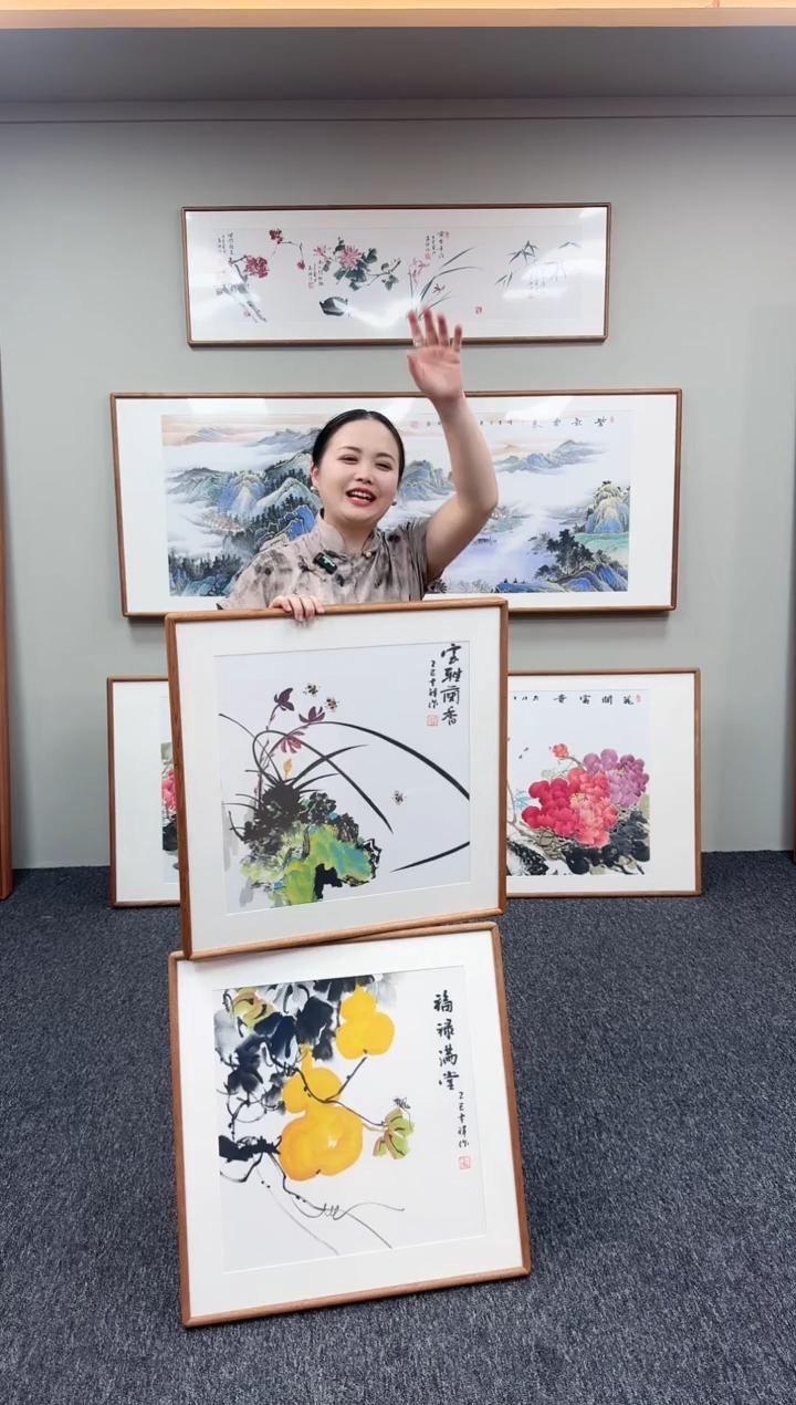 国画兰草葫芦60*60孙吉祥老师