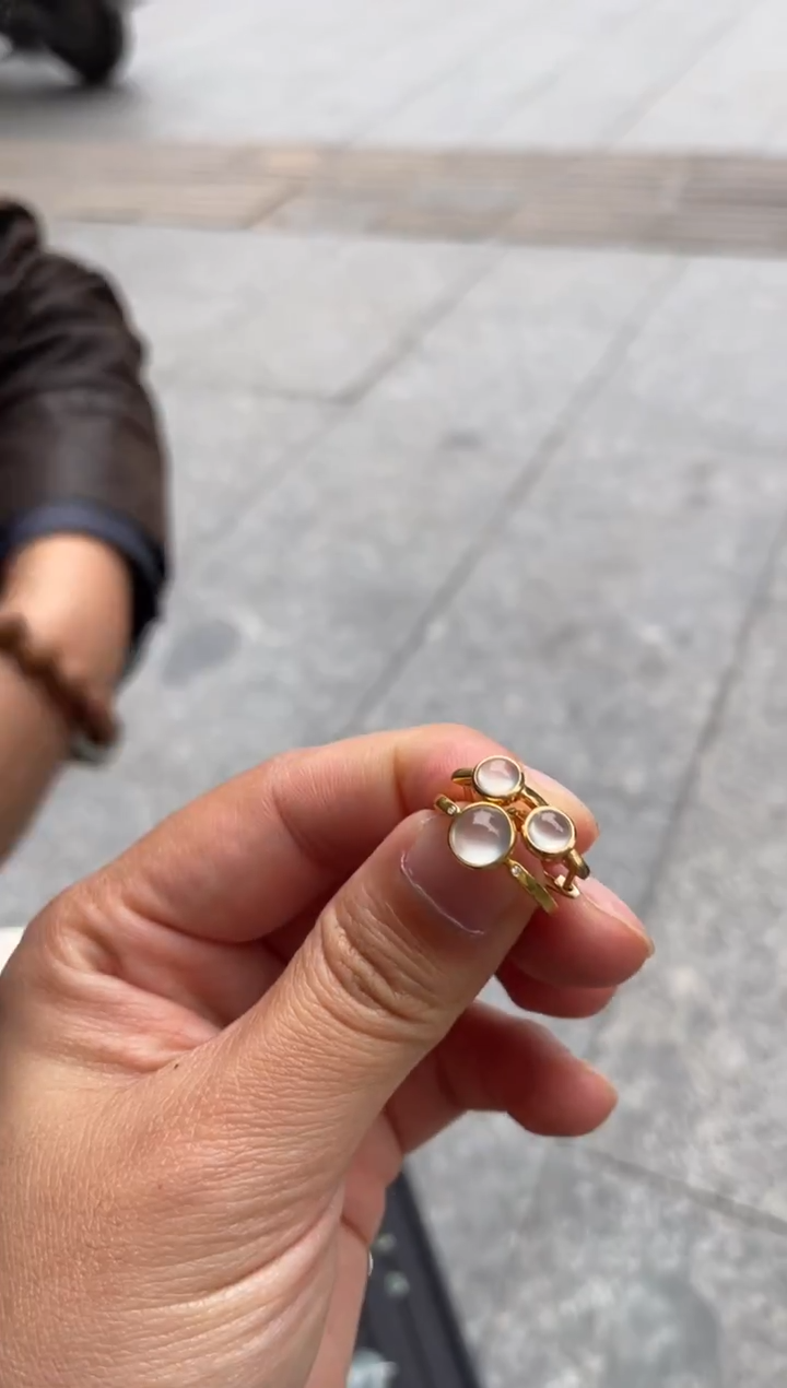 未镶嵌手链翡翠白冰戒指