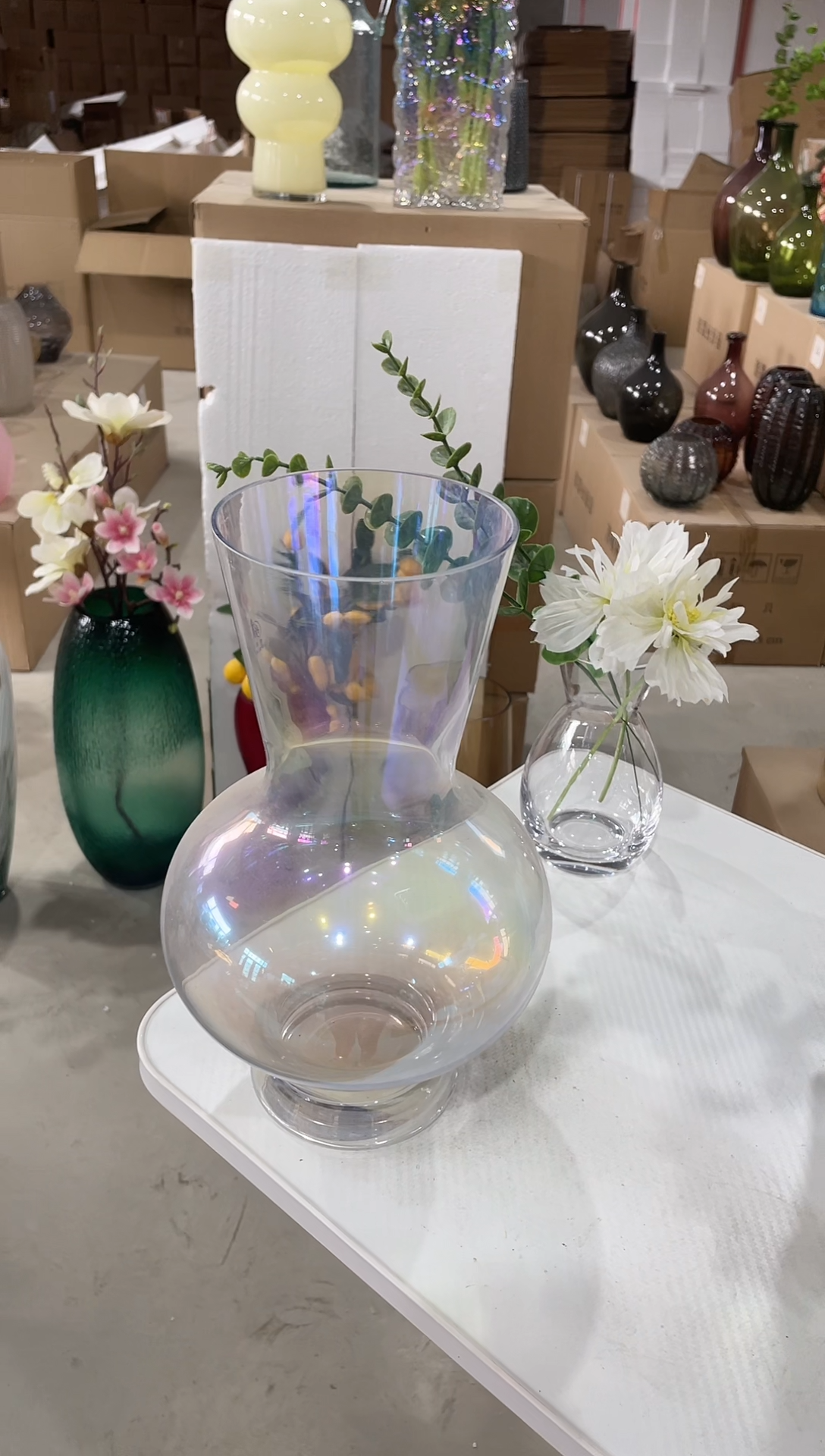 【闪购商品】无铅玻璃炫彩花瓶