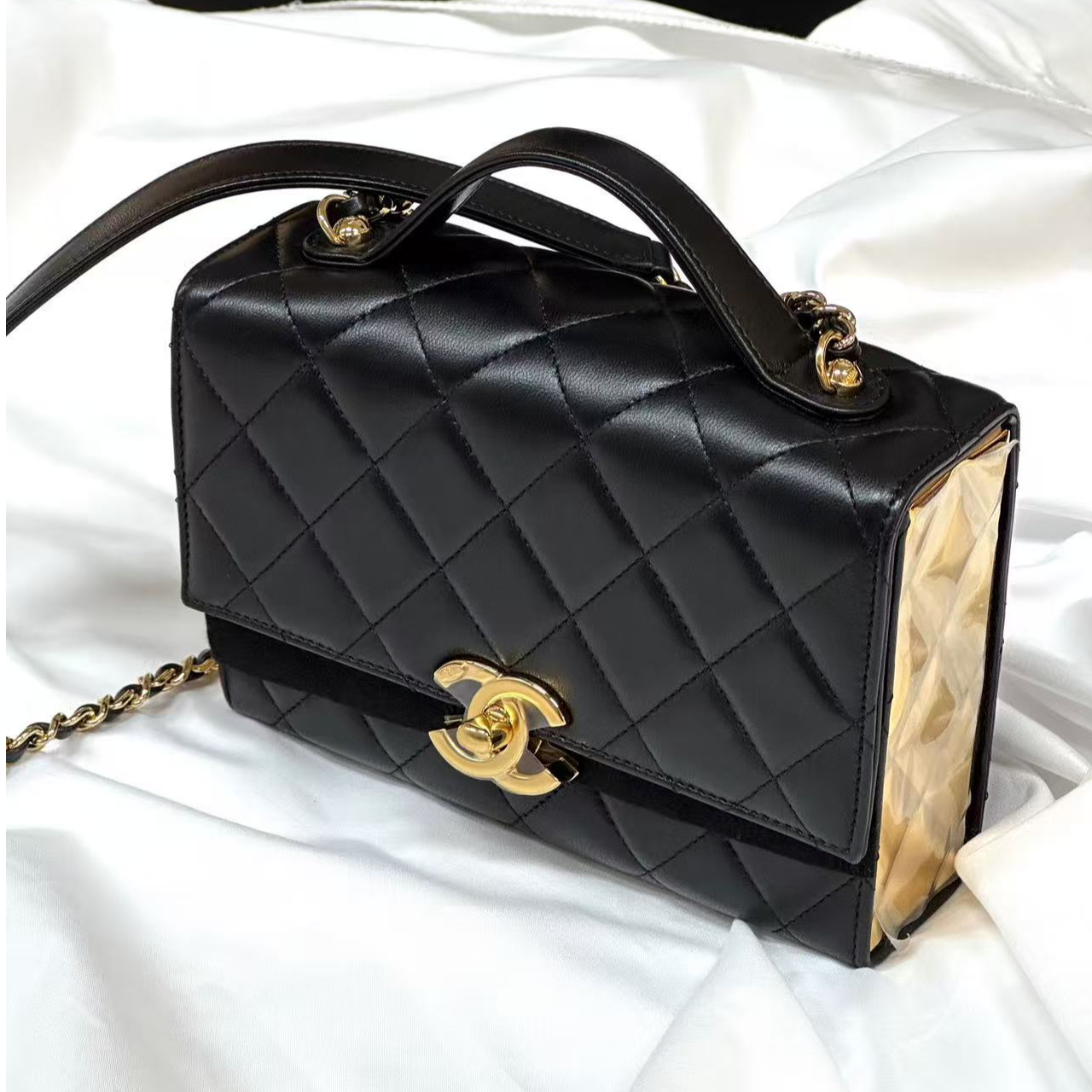 未使用 Chanel/香奈儿 21K镜面手提复古包芯片款闲置新