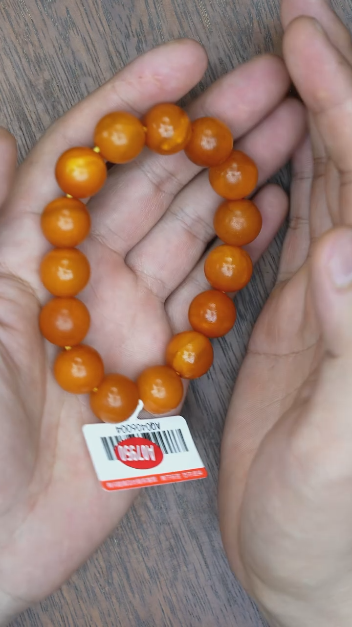 【闪购商品】琥珀裸石未镶嵌微瑕橘皮手串/多样性发其一