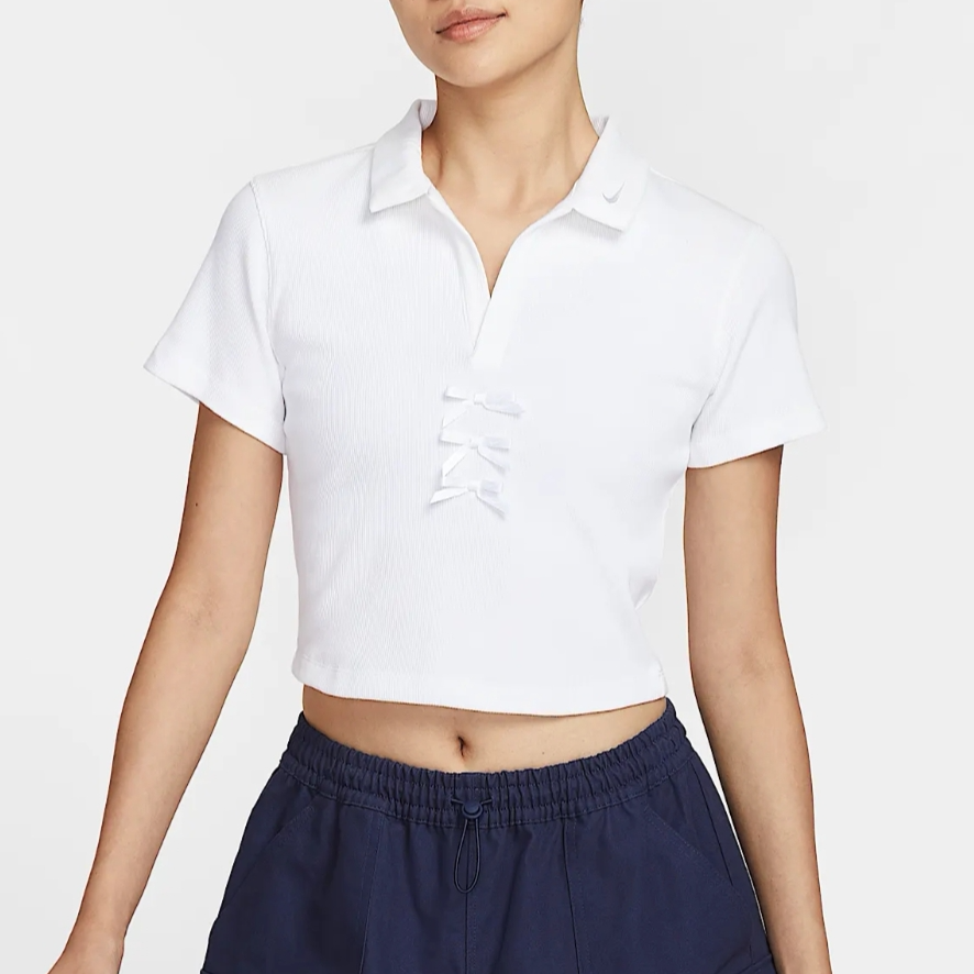 【HN步步高NK】Nike Sportswear女子短袖新款罗纹翻领T恤 IM3393100