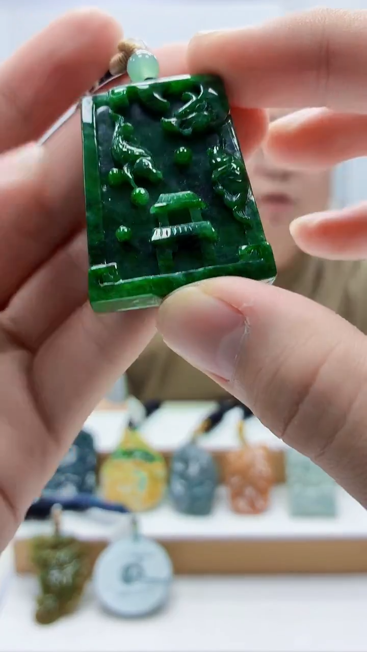 未镶嵌定制翡翠雨***…5167bb-毛货挂件