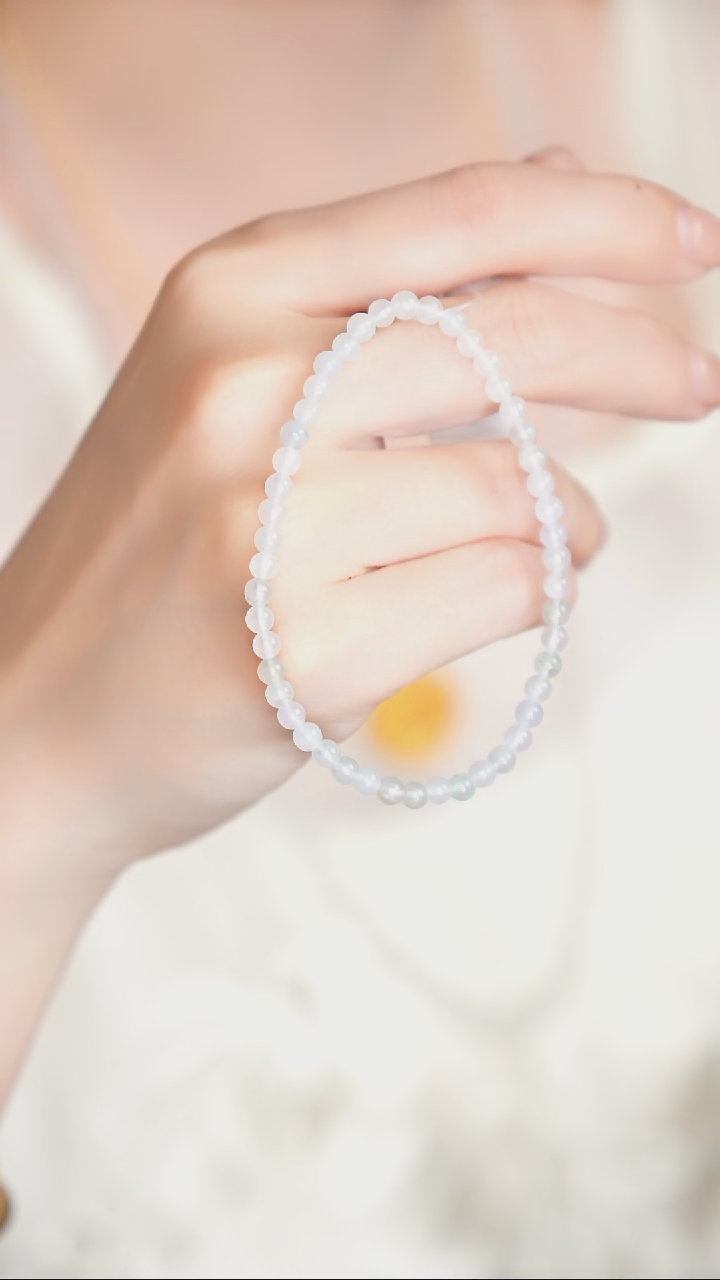 未镶嵌手串翡翠33珠链|99+0