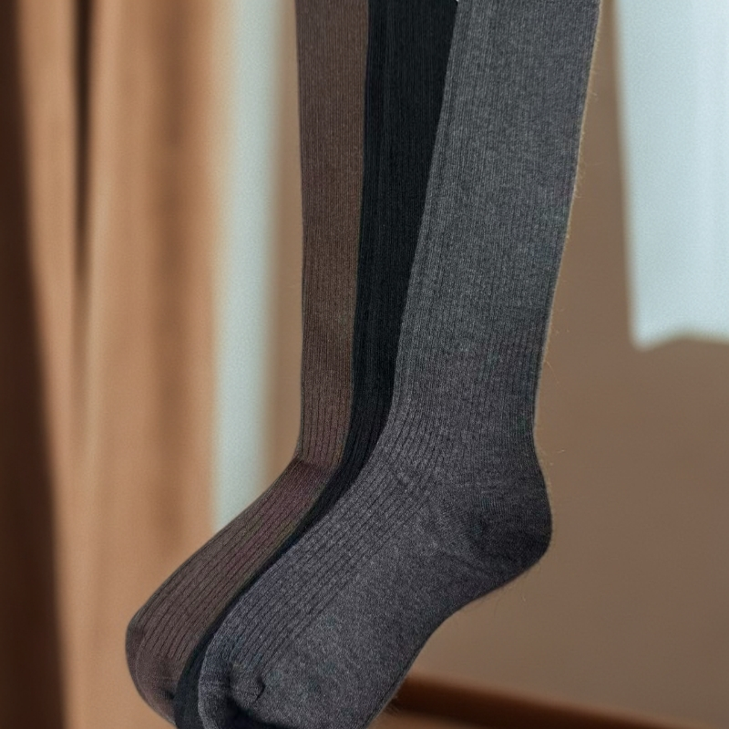 6058新款中筒羊毛保暖百搭显瘦女士小腿袜