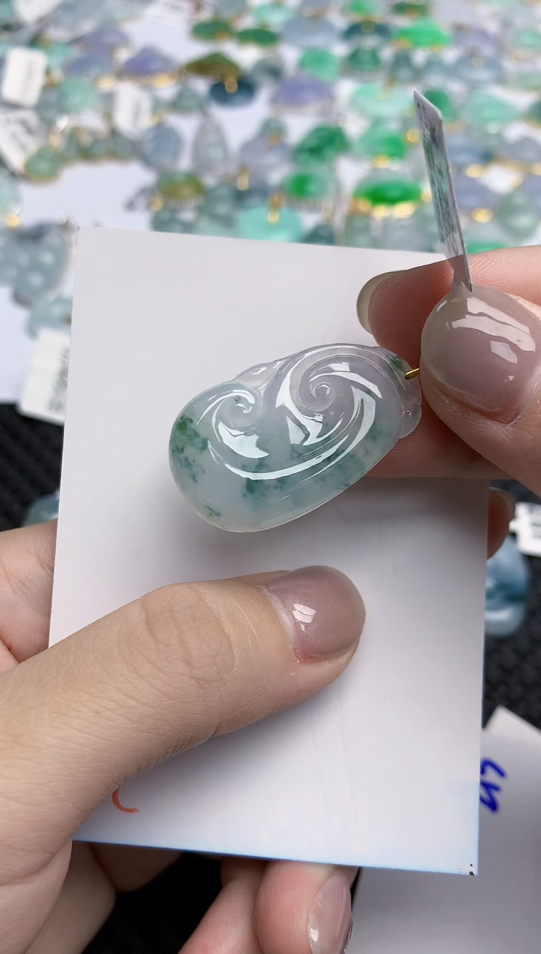 【闪购商品】翡翠颈饰18K金镶嵌天然翡翠A货