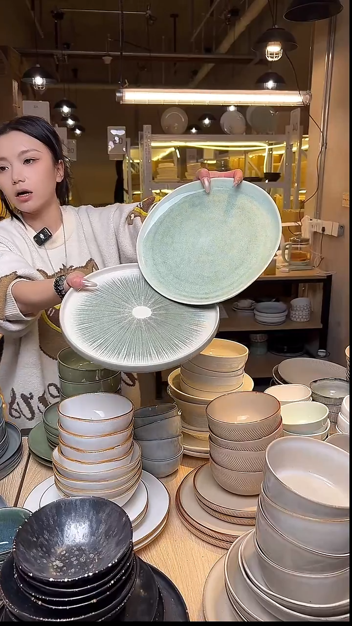 瓷160外贸尾货窑变釉下彩默外微瑕