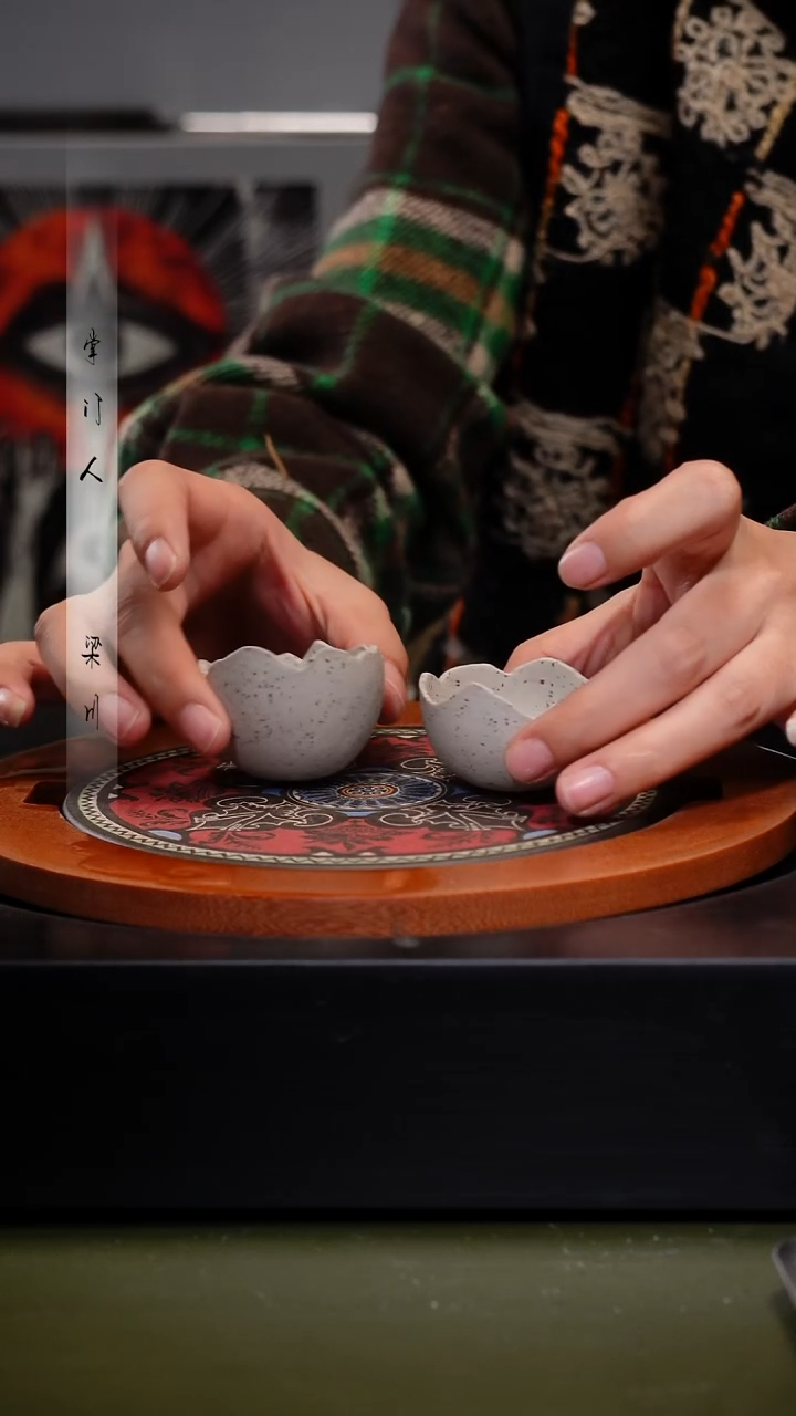 茶壶紫砂三川紫砂蛋壳杯一对